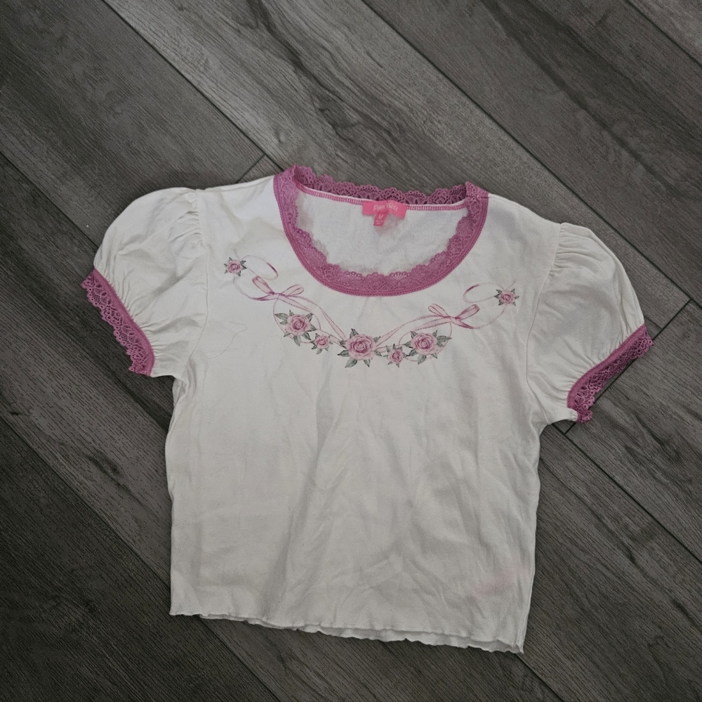 NWOT Sugar Thrillz Coquette Top